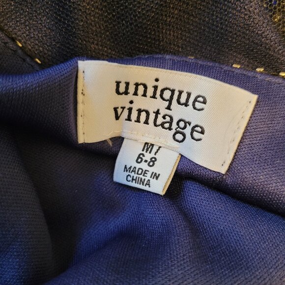 Uniquie Vintage Sequin Beaded Fringe Flapper Dress M/ 6-8 - Picture 3 of 4